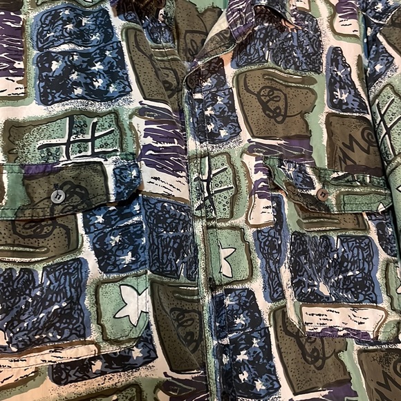 Fafa Silk Shirt Large 100% Silk - Picture 3 of 4